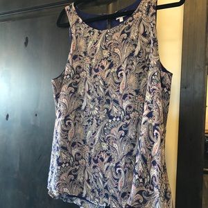 Paisley blue and pink camisole